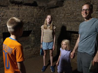 Down in the Roman sewers.