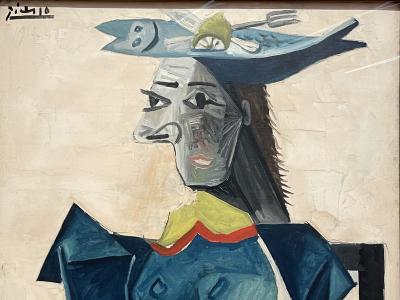 Seated Woman with Fish-Hat - Pablo Picasso