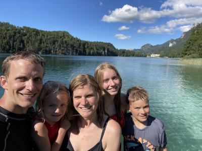 And we got to swim in it! (Squint and you can see both castles in this picture)